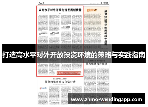 打造高水平对外开放投资环境的策略与实践指南 打造高水平对外开放投资环境的策略与实践指南